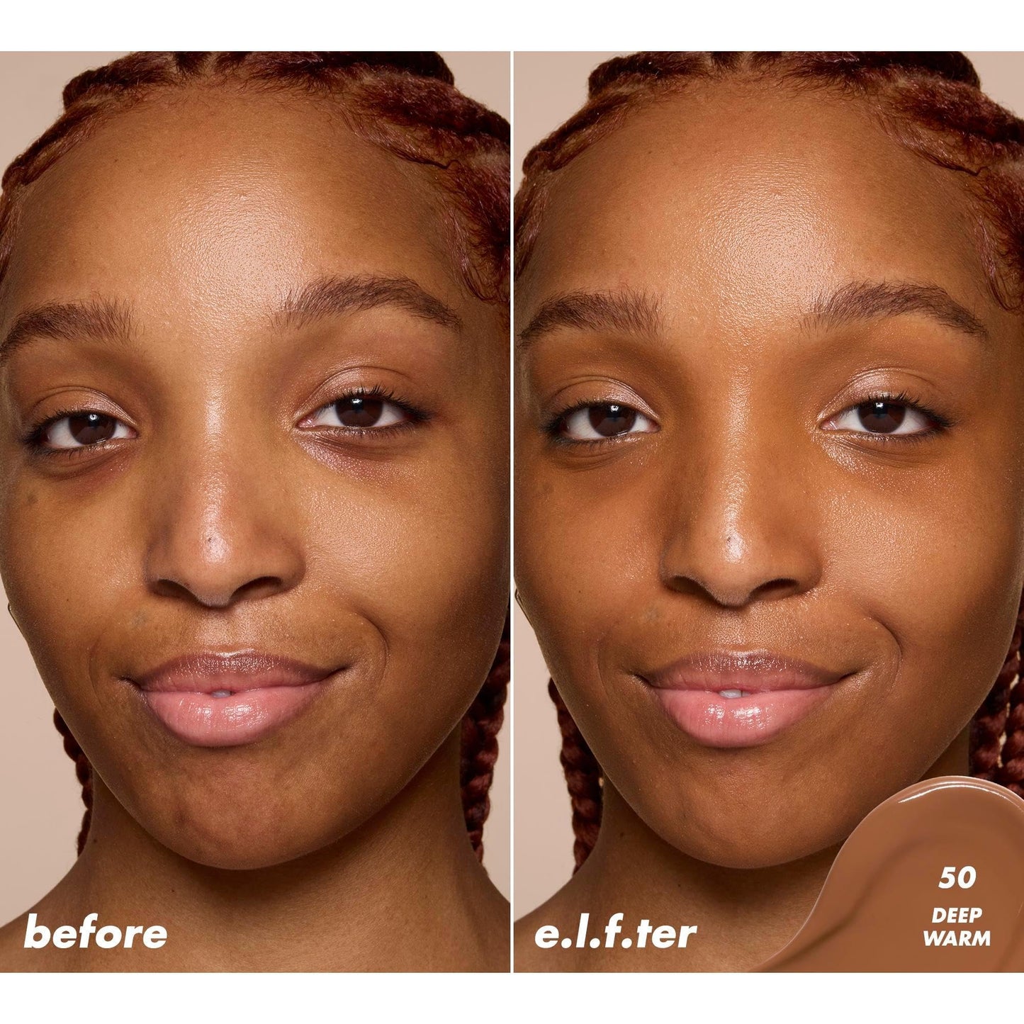 e.l.f. Soft Glam Satin Concealer, Medium Coverage For Blemishes & Under-Eye, Crease-Resistant, Long Lasting, Vegan , 50 Deep Warm Beauty & Personal Care e.l.f.