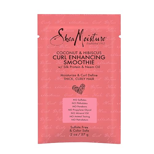SheaMoisture Coconut and Hibiscus Curl Enhancing Smoothie 2 oz Packette (6 PACK) Beauty & Personal Care Shea Moisture