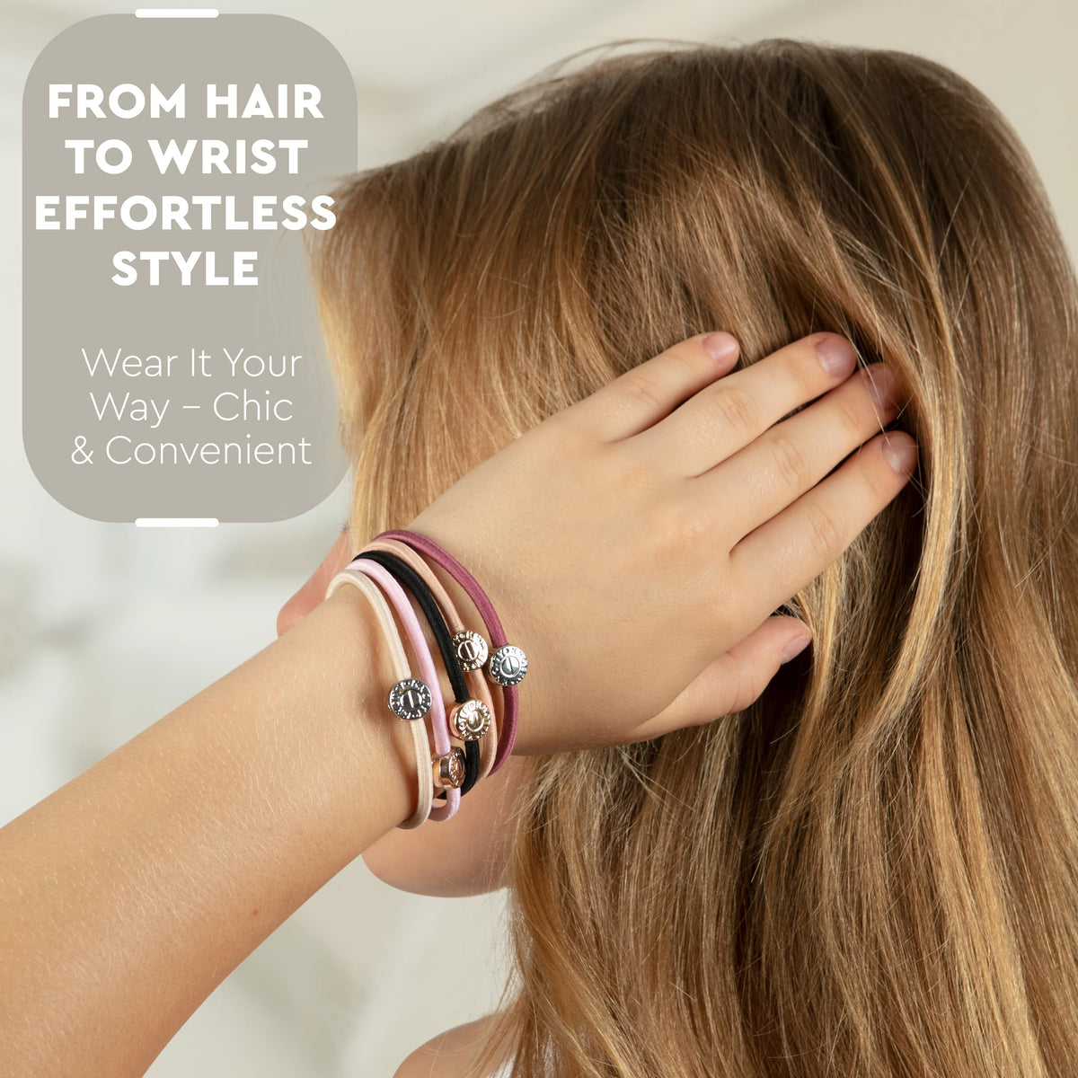 Knotty Signature Hair Ponytail Holders, Set of 20 (Adobe)