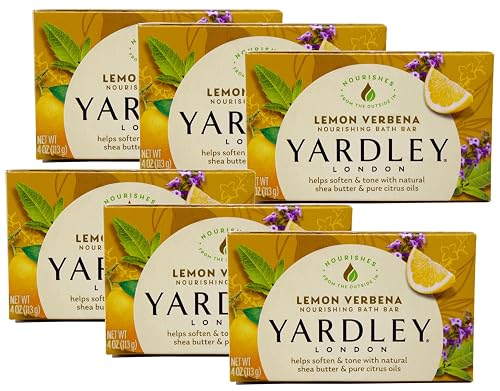 Yardley London Moisturizing Bar Lemon Verbena With Shea Butter 4.0 oz (Pack of 6) Beauty & Personal Care Yardley