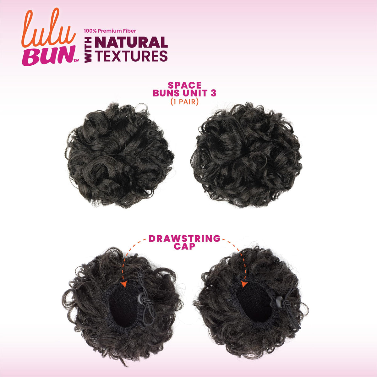 Sensationnel Lulu Bun Hairextensions-Space Buns Unit 3,F1B/BG