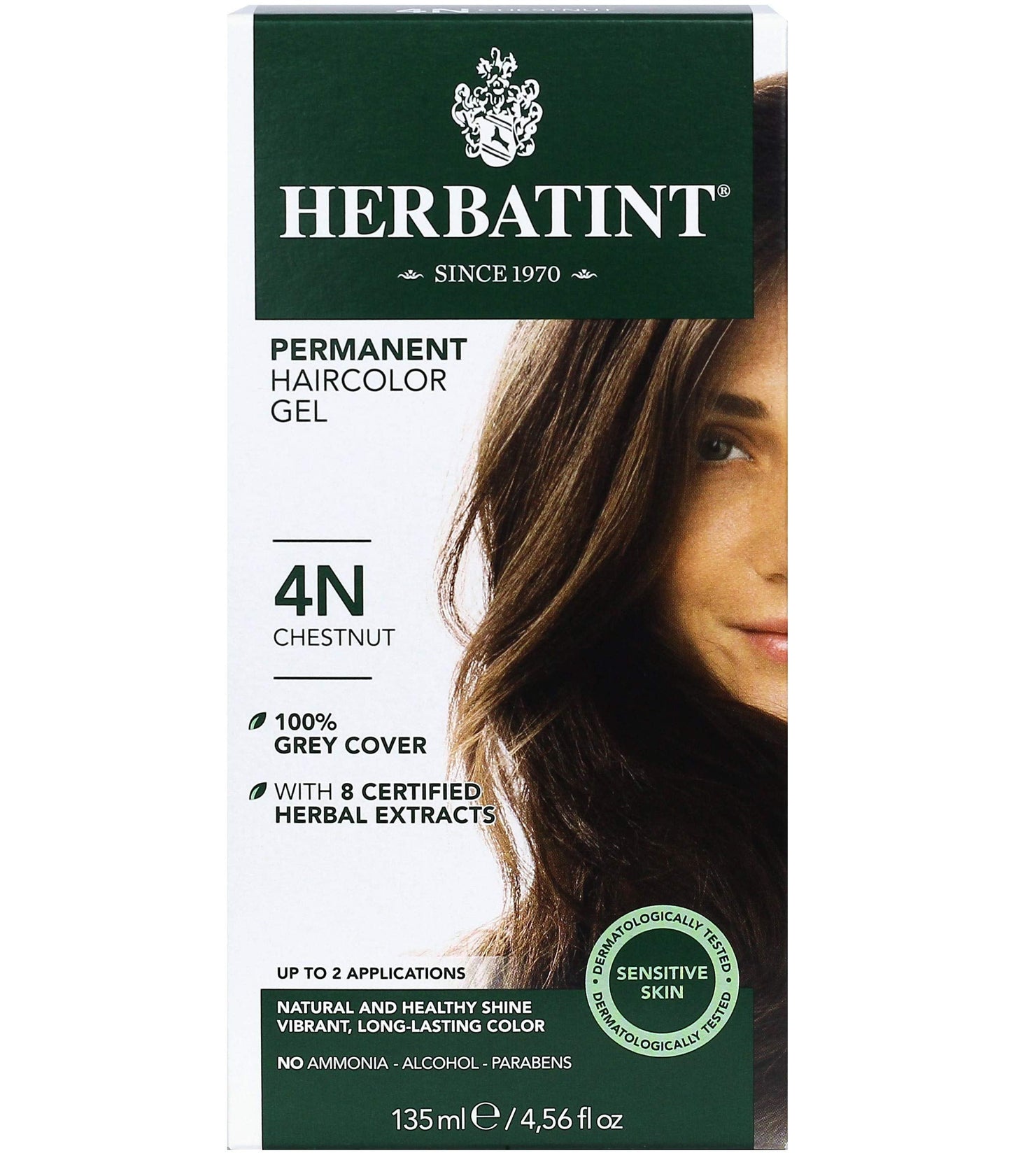 Hair Color 4N Chestnut Kit By Herbatint Beauty & Personal Care Herbatint