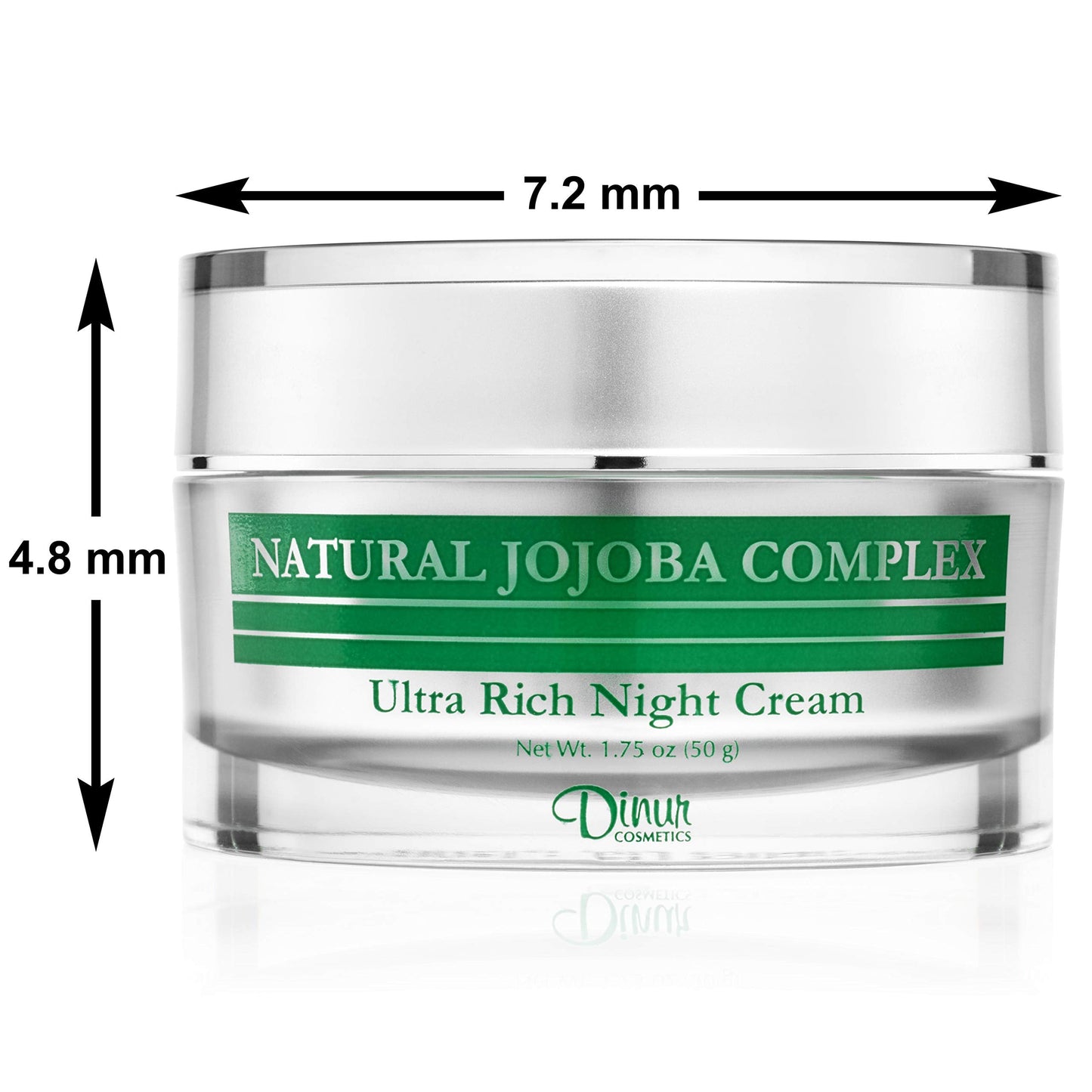 Dinur Cosmetics Natural Jojoba Complex Ultra Rich Night Cream Ultra Hydrating Moisturizer for Flakiness Dryness 1.75 oz/50 g Beauty & Personal Care Dinur Cosmetics