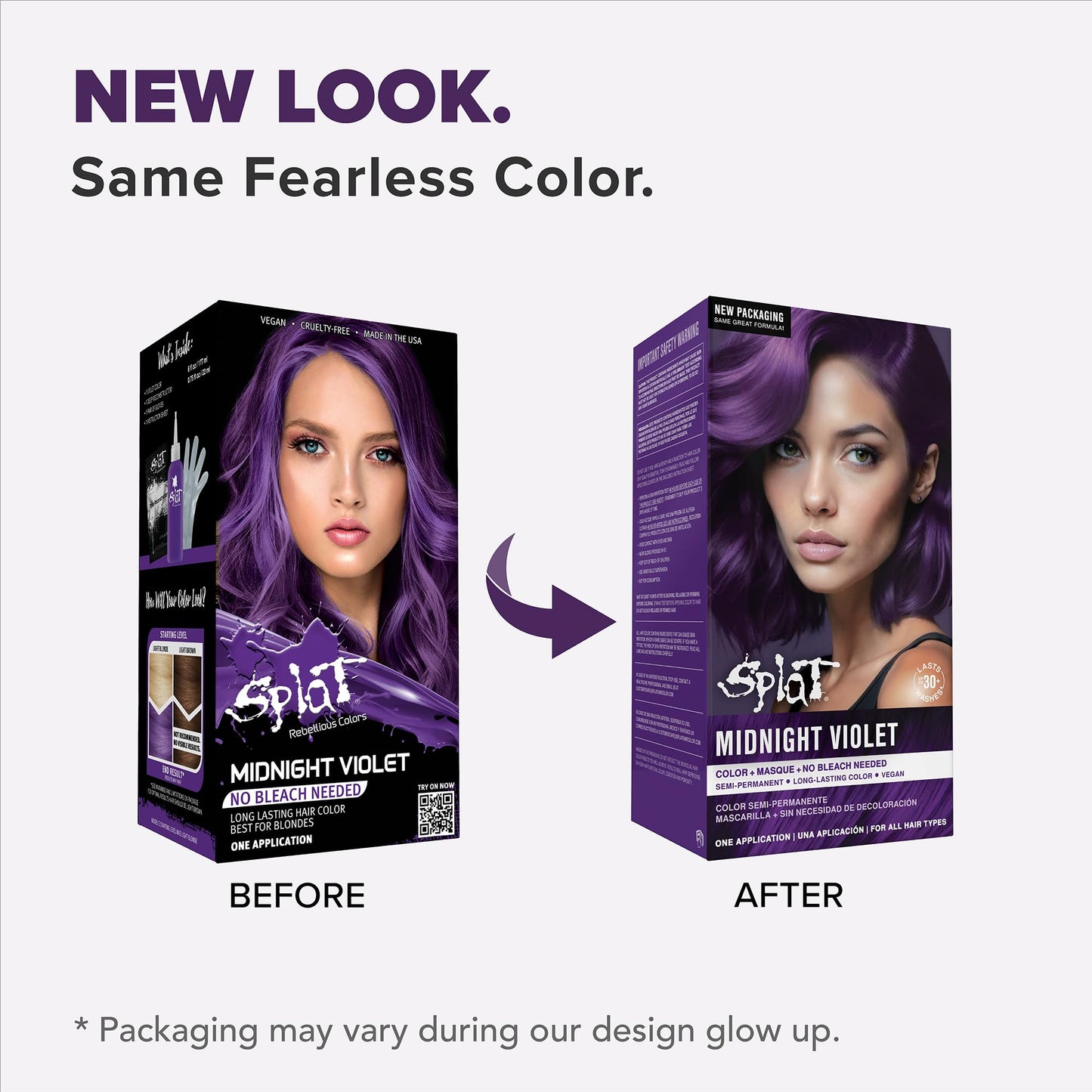 Splat Hair Splat Rebellious Colors 30 Wash No Bleach Needed Hair Color Kit, Midnight Violet, 6 Oz Beauty & Personal Care Splat