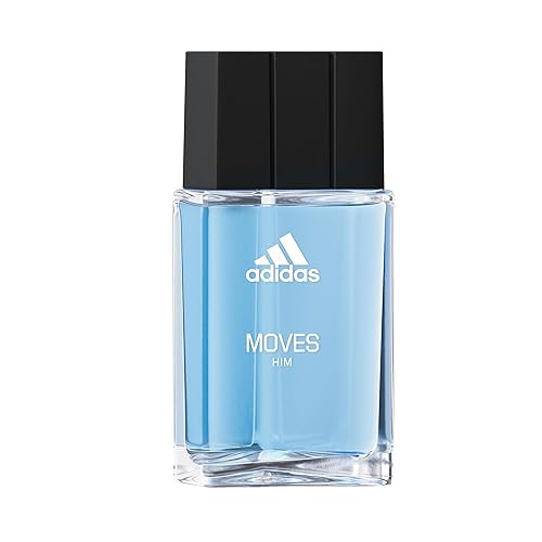 Adidas Moves Him Eau de Toilette 1 fl oz (Pack of 1), Notes of Green Apple, Cedarwood, Musk, Men's Fragrance, Long Lasting, Sporty Fragrance, Travel Beauty & Personal Care adidas