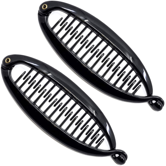 Camila Paris NV138 2 Pack French Extra Small Banana Clip Hair Comb for Fine Hair, Classic Banana Clips Hair for Thin Hair Ponytail Holder Interlocking Beauty & Personal Care Camila