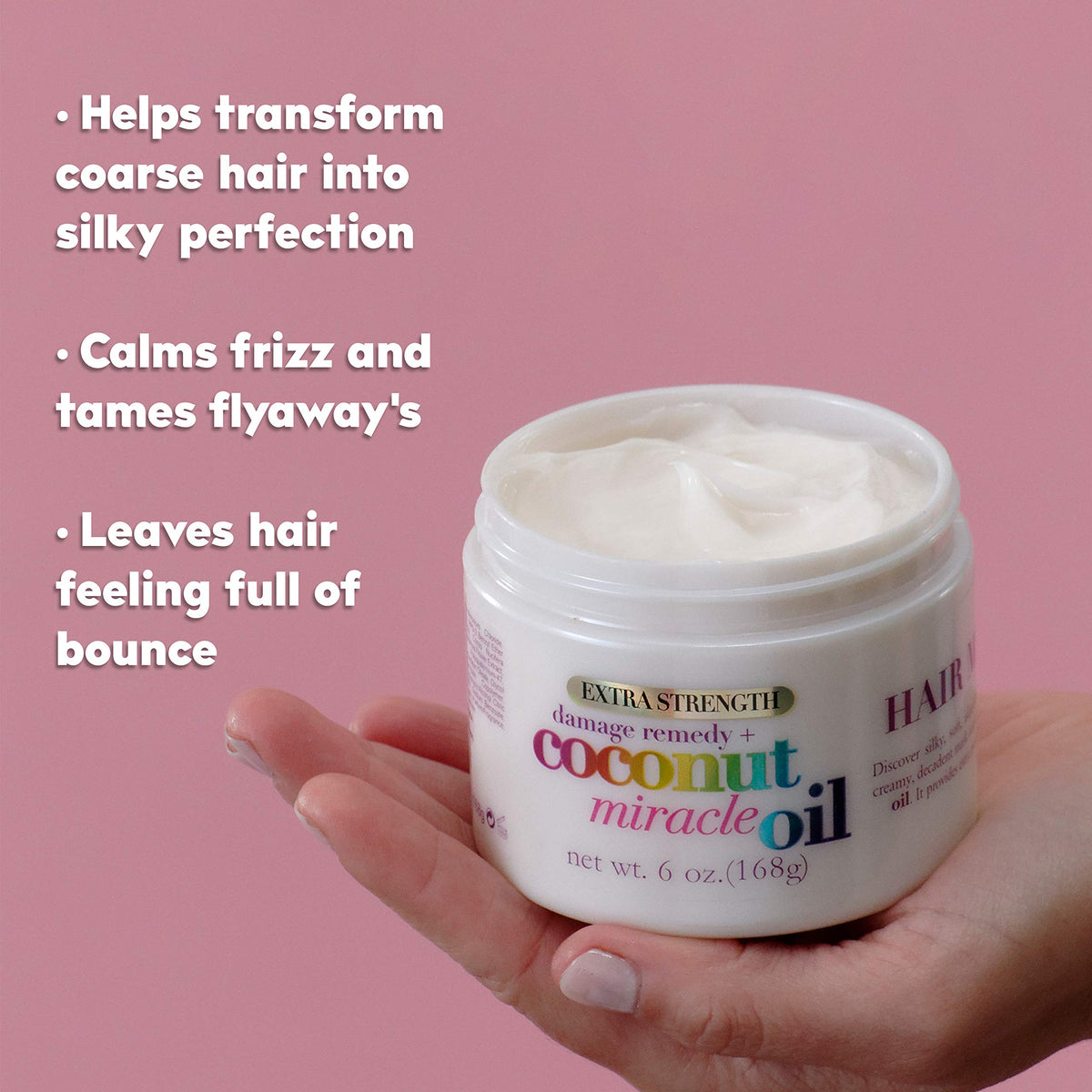 OGX Coconut Miracle Oil Hair Mask for Damaged Hair, 168g