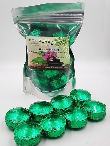Citrus Mint Aromatherapy Shower Bombs/Steamers: 100% Natural/Organic Essential Oils - Transform Your Shower (8 Count) Pack of 1 Beauty & Personal Care Spa Girl/Spa Pure