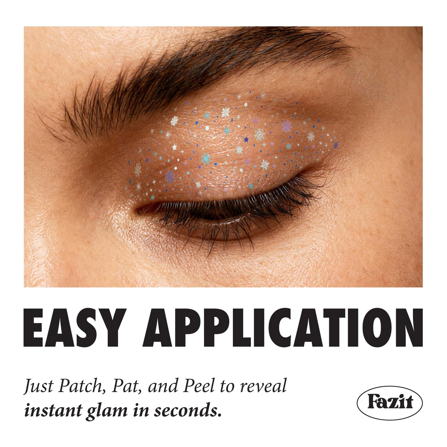 Fazit Makeup Patches - Snowflake Eye Speckles - Glow Up Make-Up Patches - Cute Glitter Makeup Accessories for Women - Cosmetic Glitter for Face Beauty & Personal Care Fazit