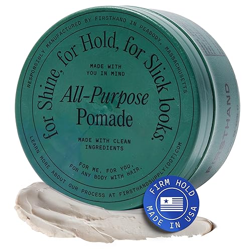 Firsthand Supply All-Purpose Hair Pomade for Men & Women - Flexible Firm Hold with Natural, Low Shine - Organic, Water Based Pomade - Nourishing Aloe Beauty & Personal Care Firsthand
