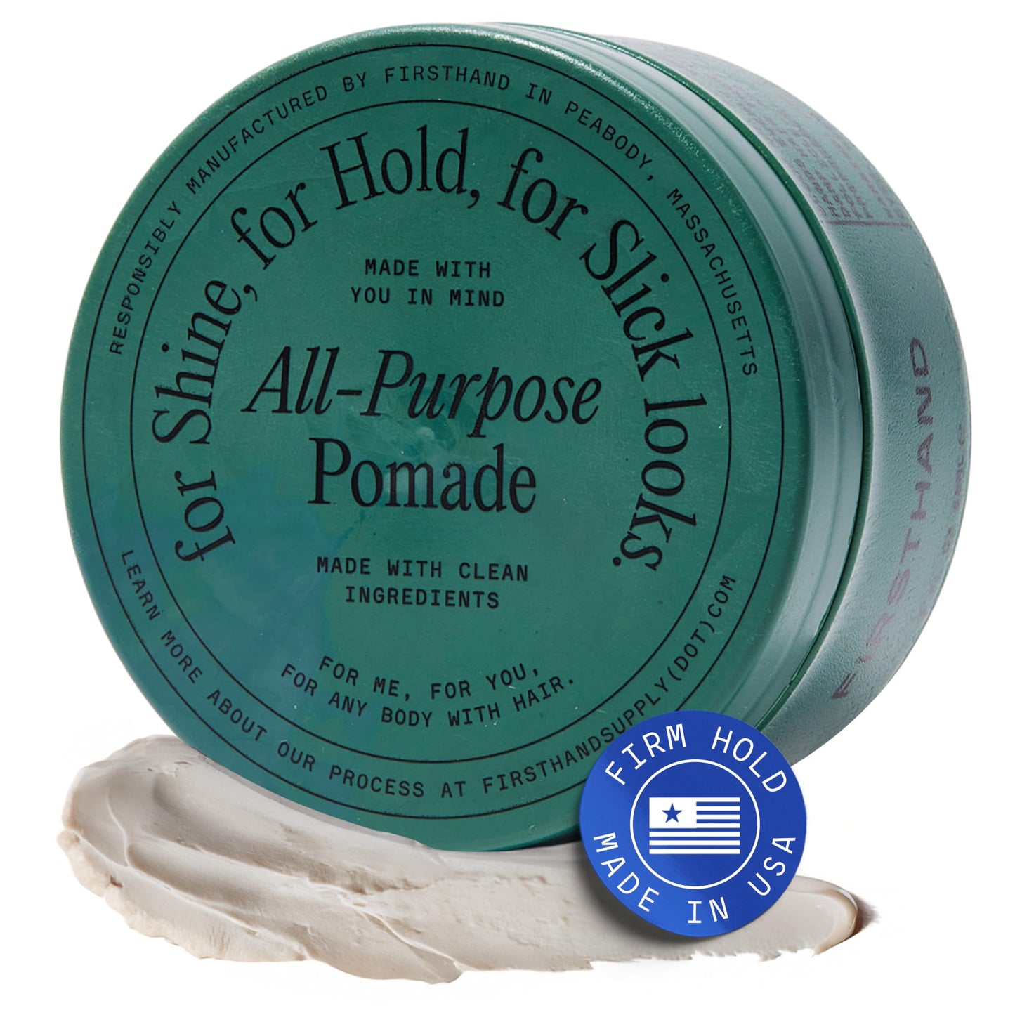 Firsthand Supply All-Purpose Hair Pomade for Men & Women - Flexible Firm Hold with Natural, Low Shine - Organic, Water Based Pomade - Nourishing Aloe Beauty & Personal Care Firsthand