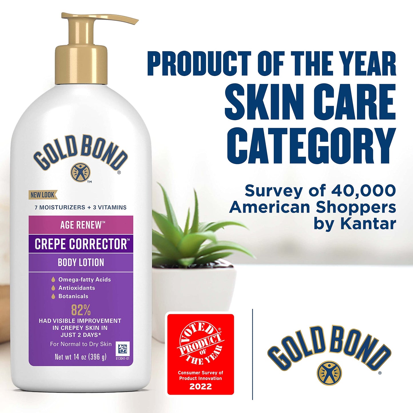 Gold Bond Age Renew Crepe Corrector Body & Face Lotion, Replenishing & Smoothing Formula, 14 oz., Packaging may vary Beauty & Personal Care Gold Bond