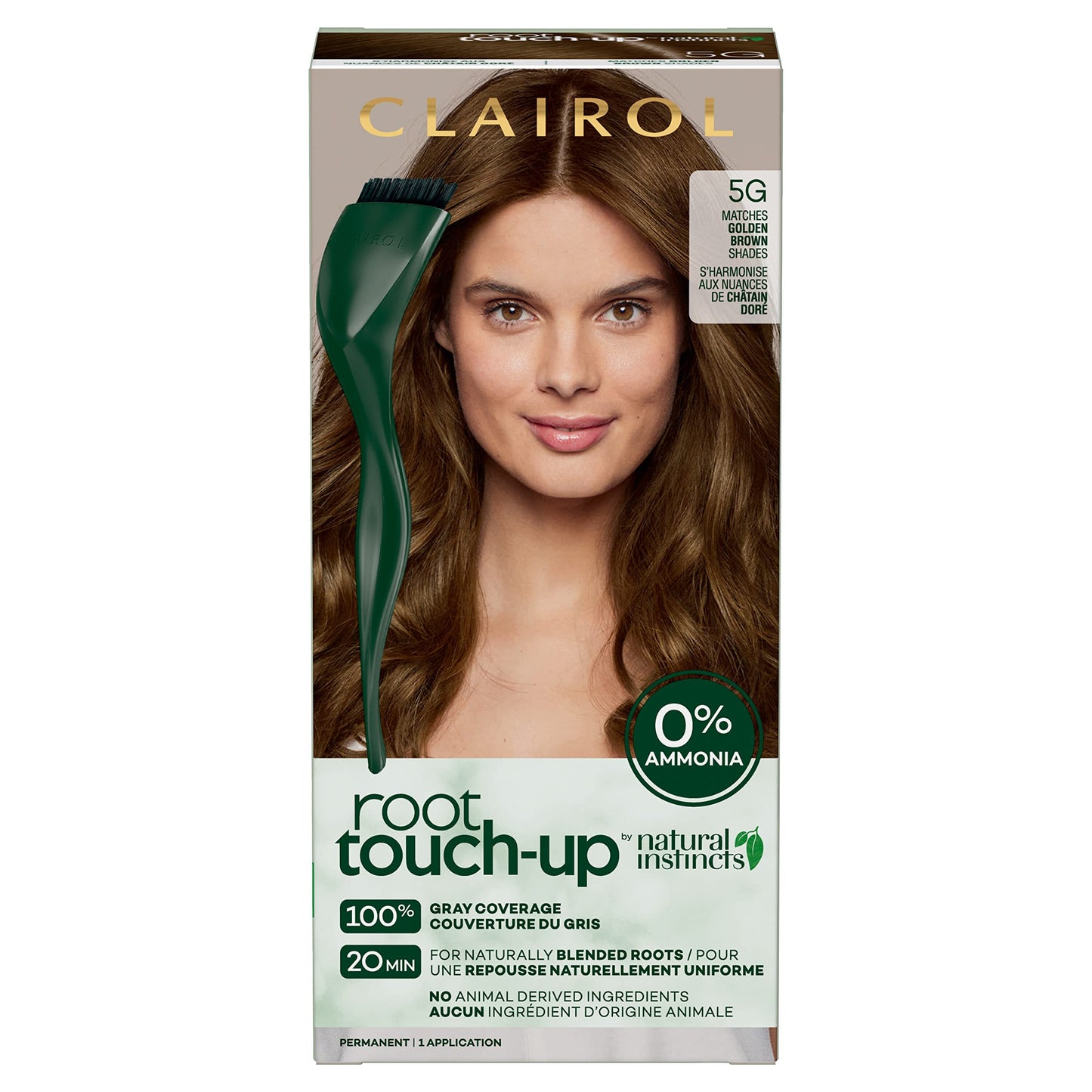 Clairol Root Touch-Up by Natural Instincts Permanent Hair Dye, 5G Golden Brown Hair Color | Naturally Blended Roots with 100% Gray Coverage | Vegan Beauty and Personal Care Clairol Default Title