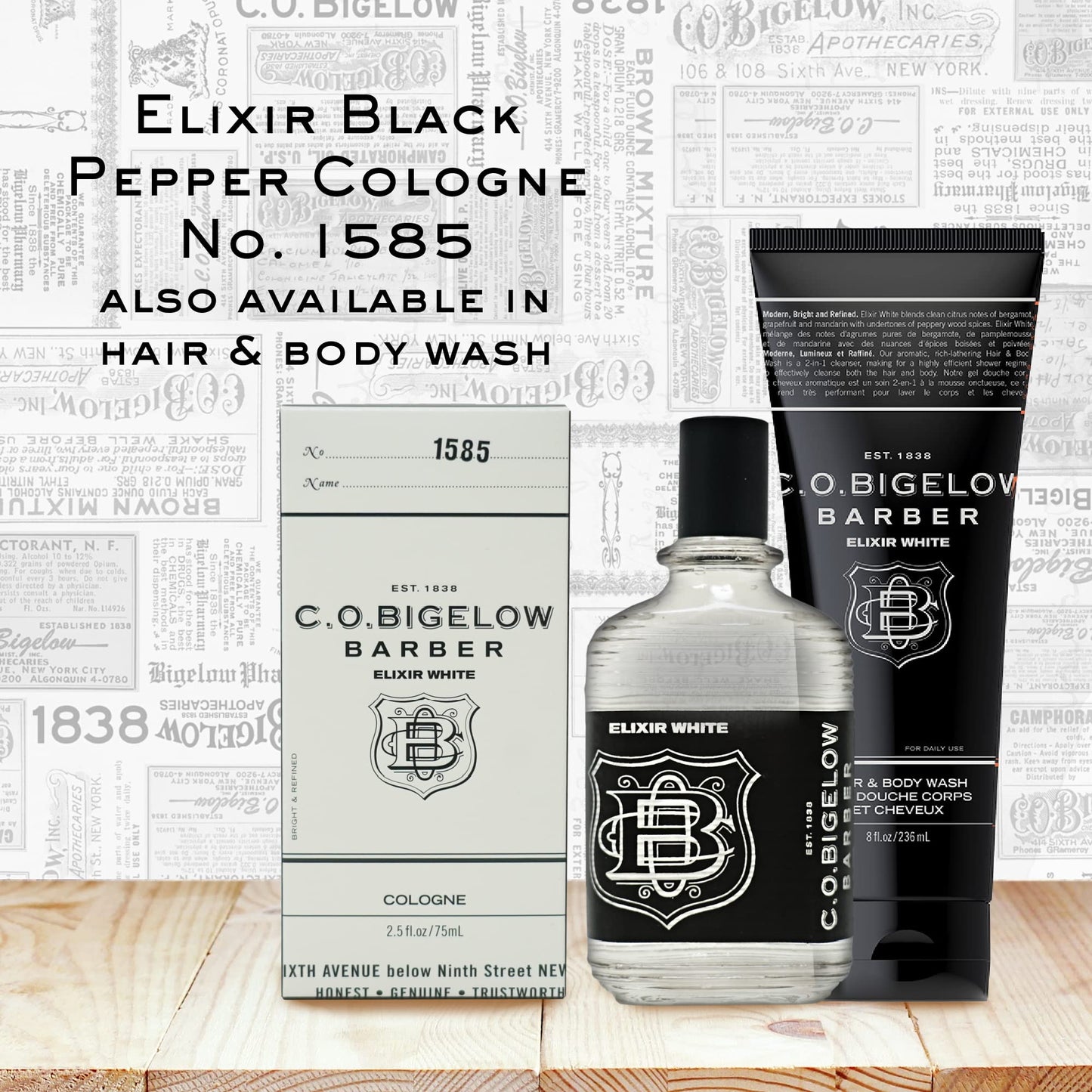 C.O. Bigelow Elixir White Cologne for Men, Spice & Citrus Fragrance, Long Lasting Men's Cologne, Elixir Perfume for Men, 2.5 Fl Oz Beauty & Personal Care C. O. Bigelow