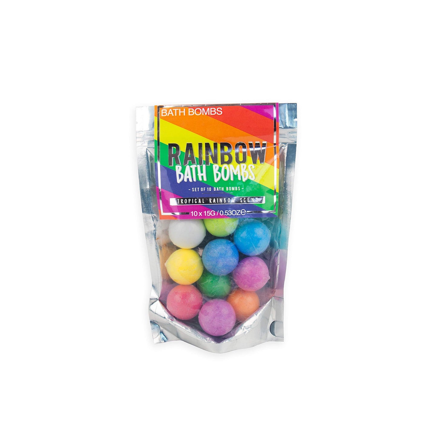 Gift Republic Rainbow Bath Bombs Set of 10 Tropical Scented Beauty and Personal Care Gift Republic
