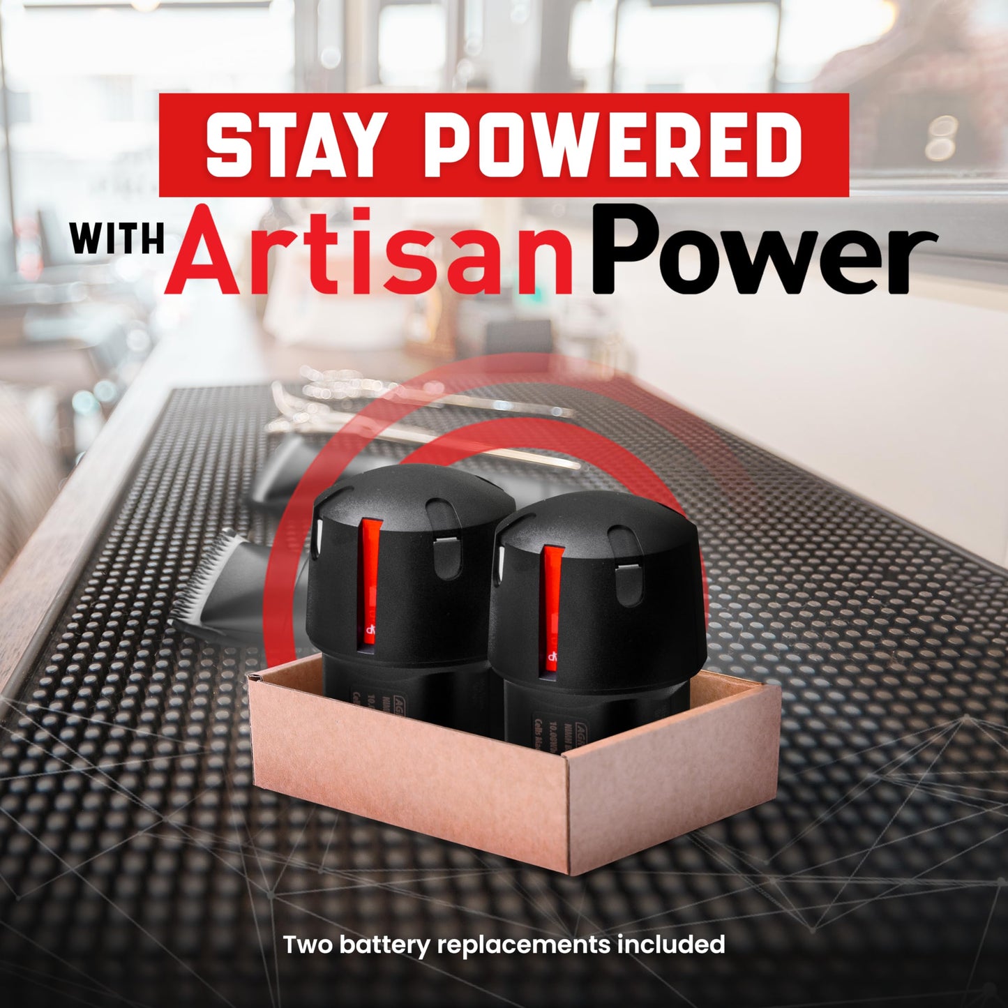 Pack of Two High-Capacity Replacement Batteries for Andis PowerGroom AGR and BGR Clippers. NiMH, 2100mAh, Japanese Cells. Compatible with Andis Bgrc. Beauty and Personal Care Artisan Power
