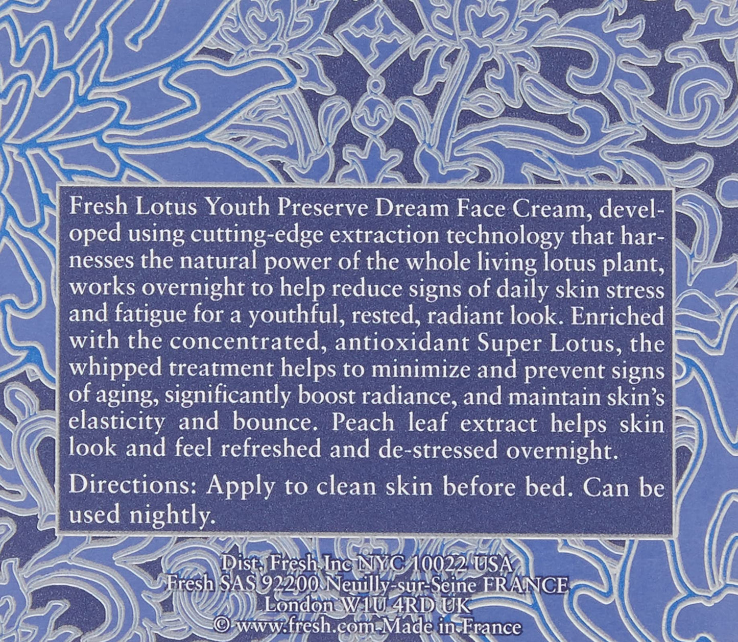 Fresh Lotus Youth Preserve Dream face Cream Super Beauty & Personal Care Fresh