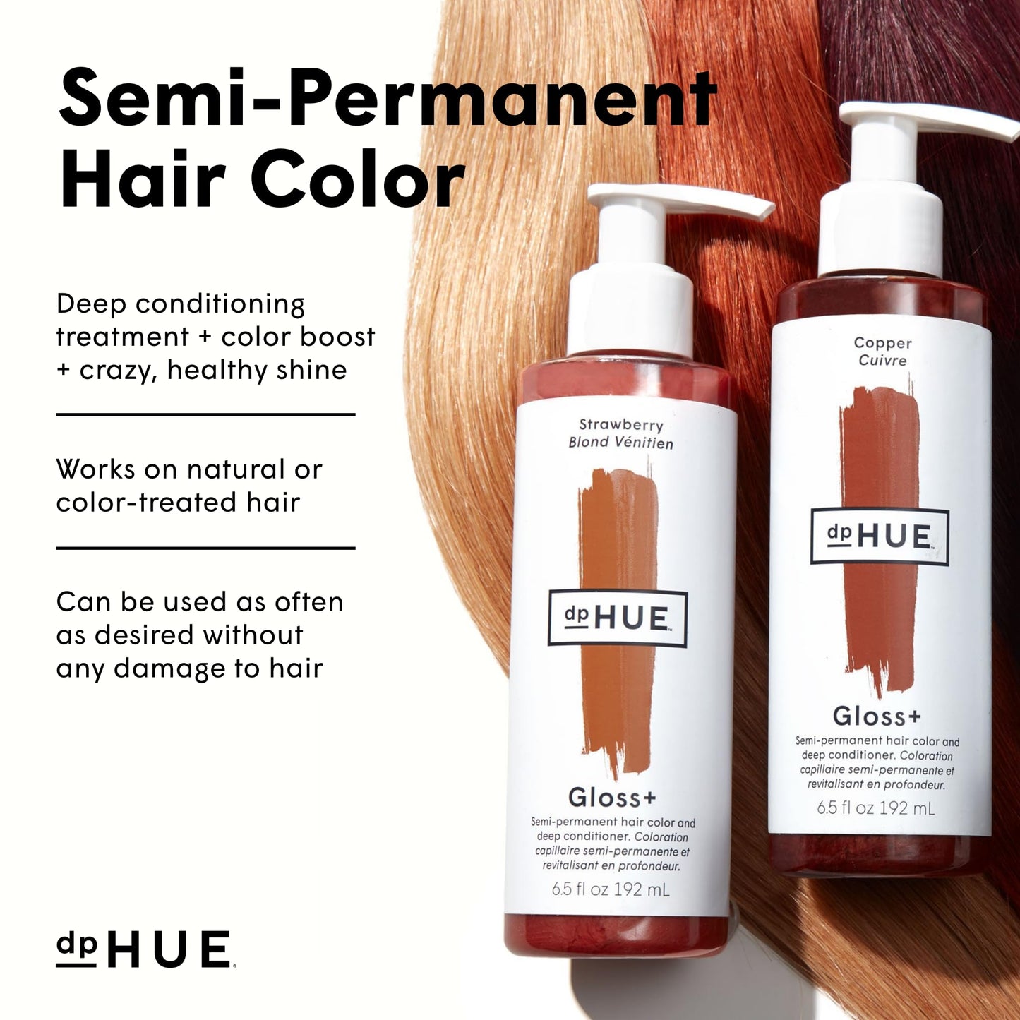 dpHUE Gloss+, Copper - Boosts Fading & Faded Hair Color - 8-12 Applications per Bottle - Lasts Up to 8 Washes Beauty & Personal Care dpHUE