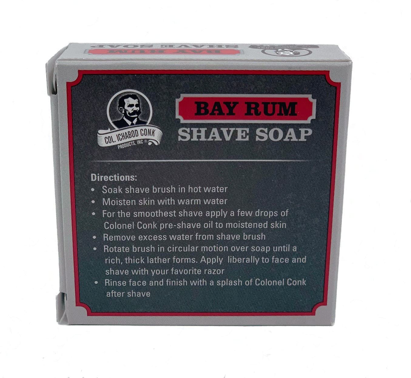 4 Set - Col. Conk Bay Rum Glycerine Shave Soap Beauty and Personal Care Col Conk