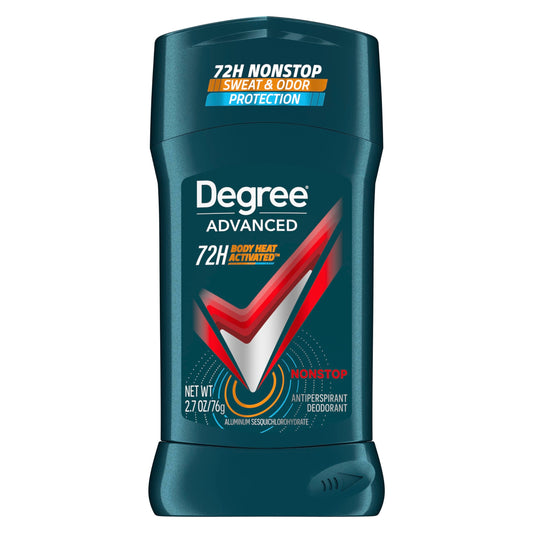 Degree Men Antiperspirant Deodorant Nonstop 72-Hour Sweat and Odor Protection Antiperspirant For Men With Body Heat Activated Technology 2.6 oz Beauty and Personal Care Degree