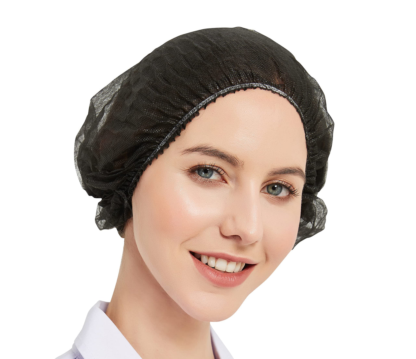 ProtectX 100-Pack Black Disposable Hair Nets, Elastic Head Cover, Bouffant Caps, Sanitation Head Cover for Food Service, Spa Men & Women - 24 inch Beauty & Personal Care ProtectX