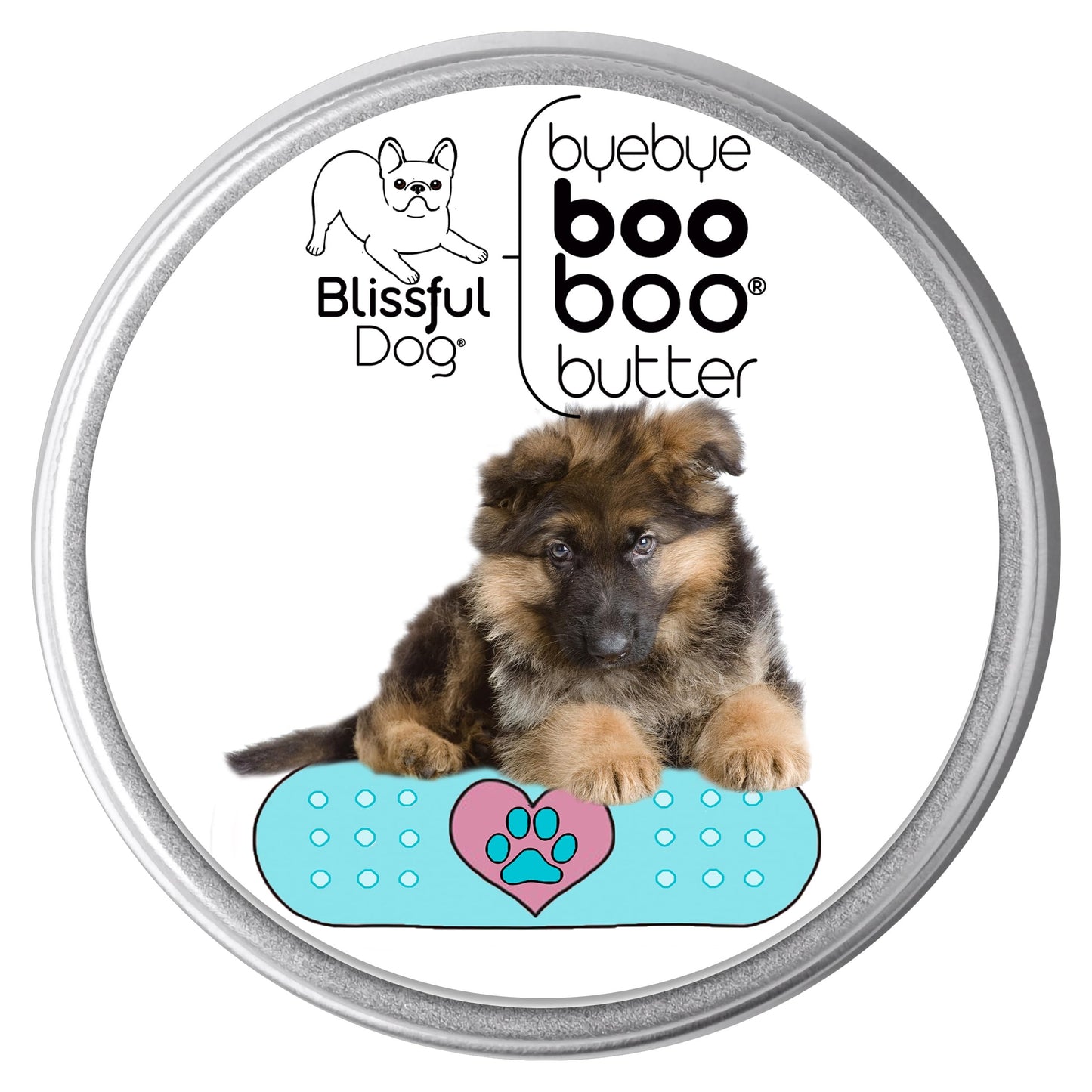 The Blissful Dog 1 oz TIN German Shepherd Booboo Butter Beauty and Personal Care The Blissful Dog