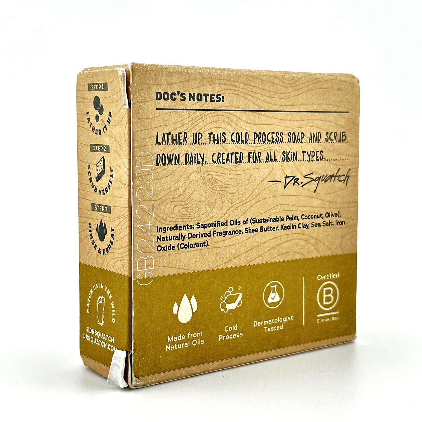 Dr. Squatch All Natural Bar Soap for Men with Zero Grit, Gold Moss Beauty & Personal Care Dr. Squatch