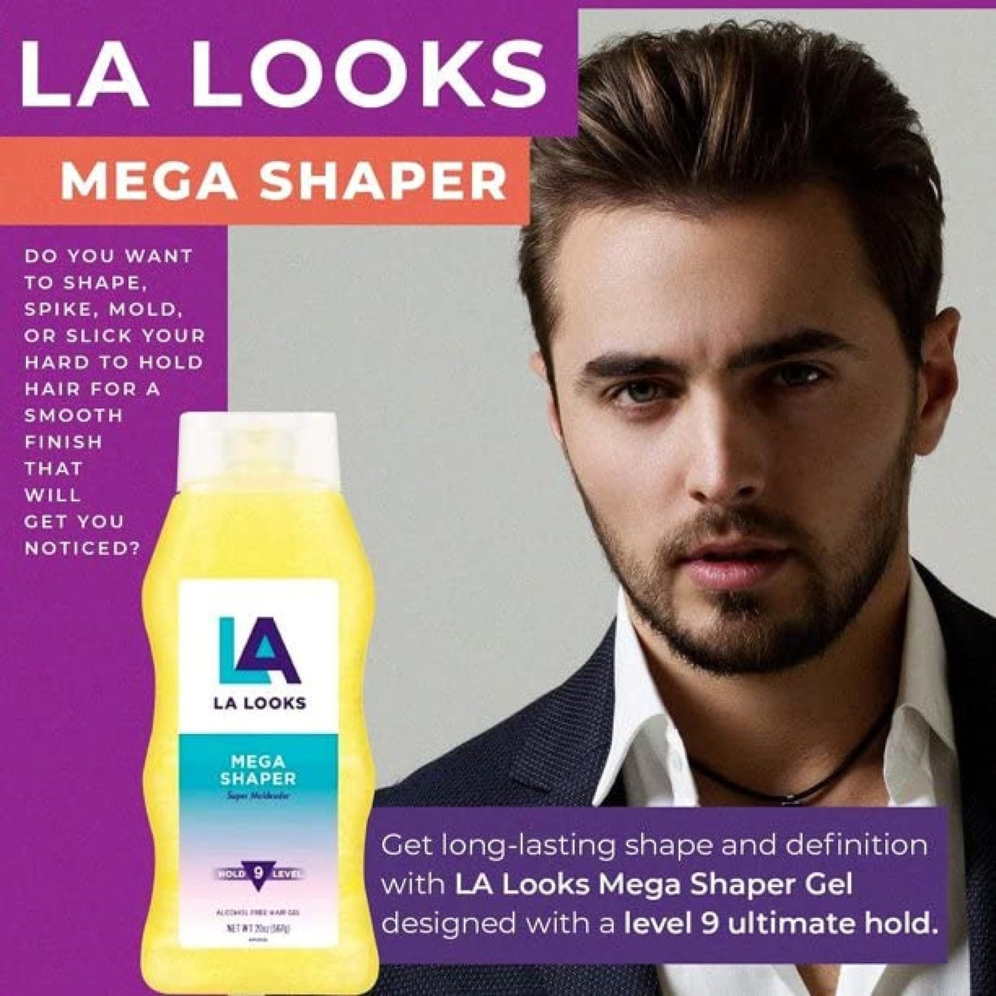 L.A. Looks Styling Gel Mega Mega Hold - 20 oz, Pack of 4 Beauty & Personal Care L.A. Looks