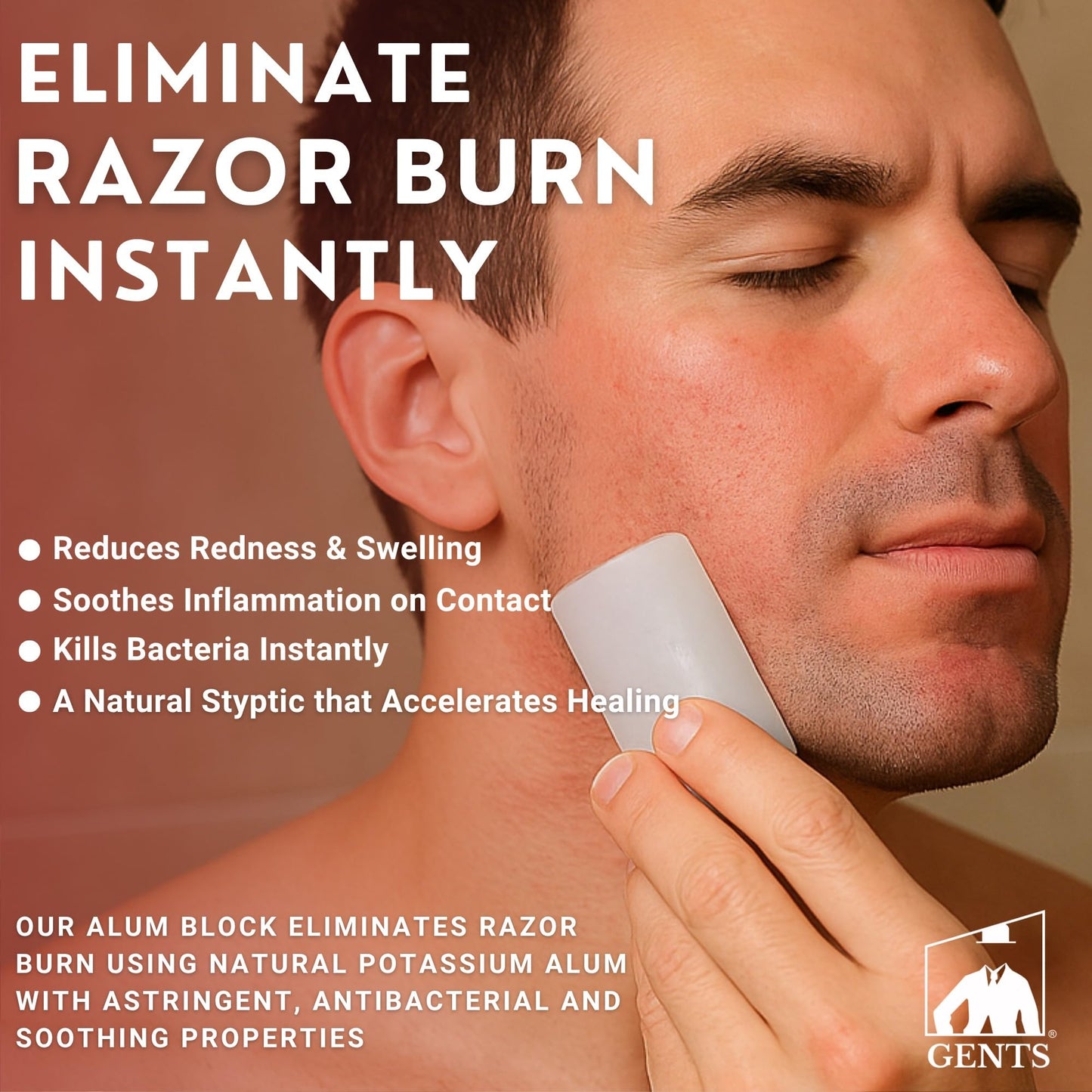 G.B.S 3.5 Ounce Alum Block in Plastic Case - Fragrance-Free Natural Deodorant & Aftershave for Razor Burn Relief - Stops Bleeding, Fights Bumpy Skin Beauty and Personal Care G.B.S
