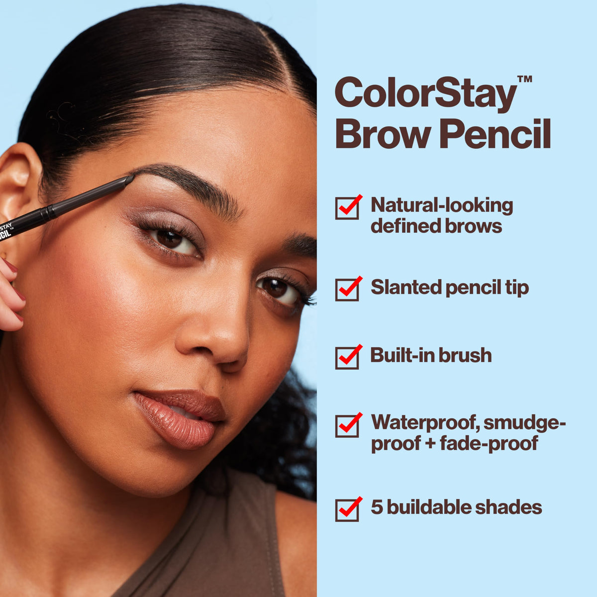 Revlon ColorStay Eyebrow Pencil with Spoolie Brush, Waterproof, Hair-Like Strokes, Stocking Stuffer for Her, 205 Blonde, 0.021 oz Beauty & Personal Care REVLON