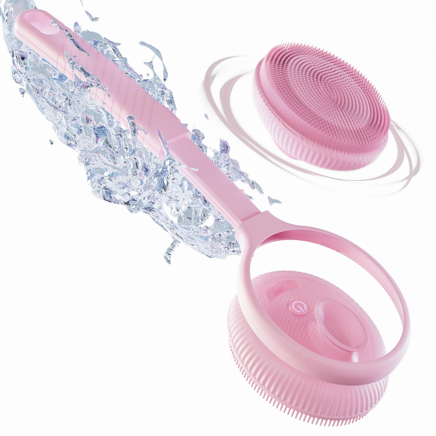 Bella Ciao Electric Back Scrubber for Shower & Face - Vibrating Silicone Body Brush, Exfoliating Loofah Cleaner with Extendable Handle, USB-C Beauty and Personal Care Bella Ciao