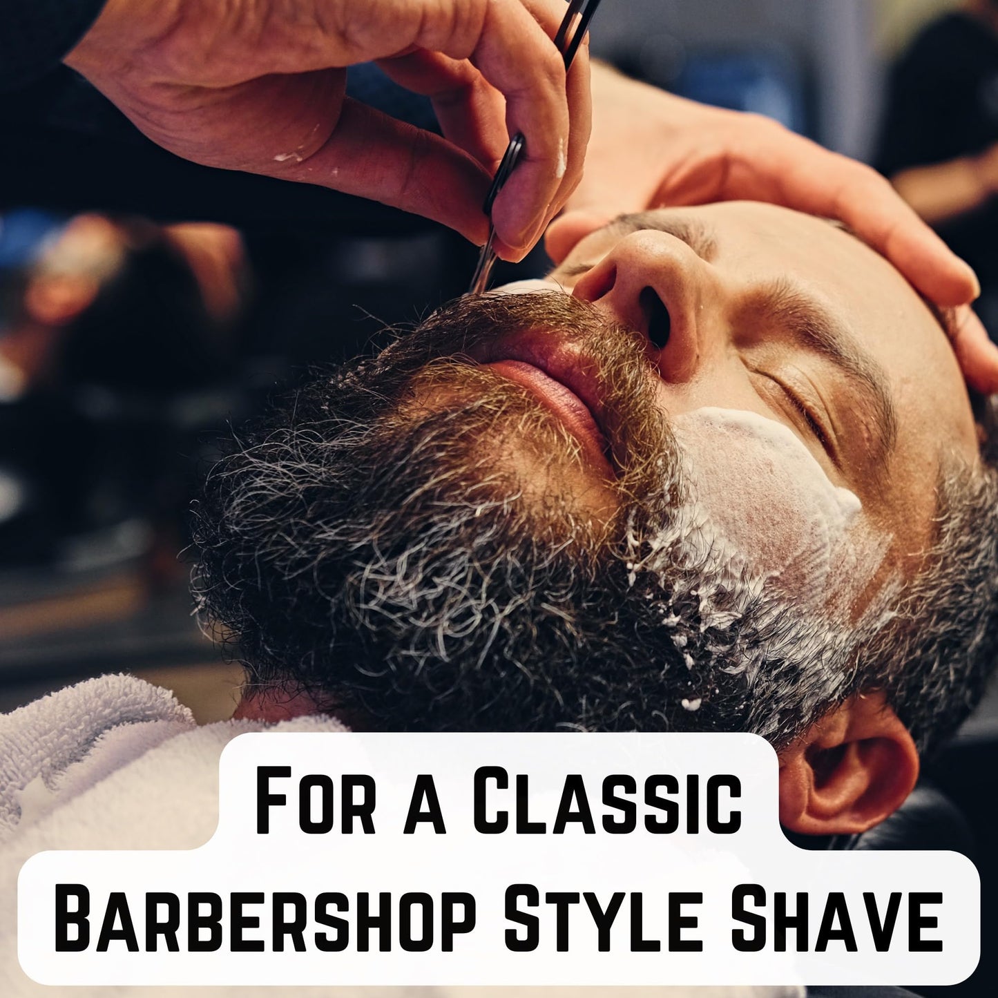G.B.S Men's Wooden Handle Shaving Straight Razor, Single Edge Stainless-steel Blade Folding Handle, Hard Wood Grain, Leather Protective Razor Case Beauty and Personal Care G.B.S