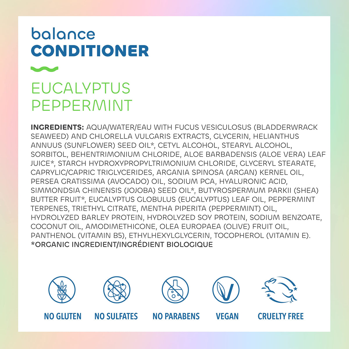 Seaweed Bath Co. Balance Conditioner, Eucalyptus Peppermint Scent, 12 Ounce, Sustainably Harvested Seaweed, Pro Vitamin B5, For Normal to Oily Hair Beauty & Personal Care The Seaweed Bath Co.