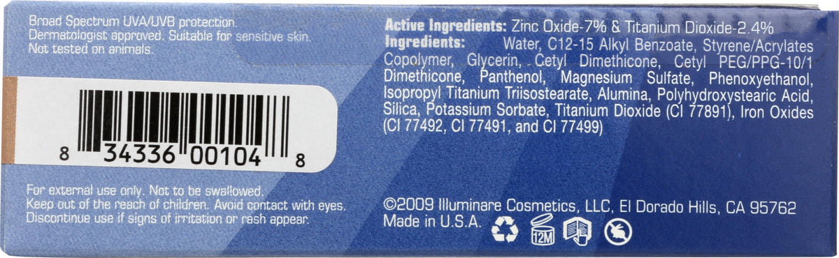 Illuminare, Moisturizing Mineral Foundation - 0.5 oz (Sienna Sun)