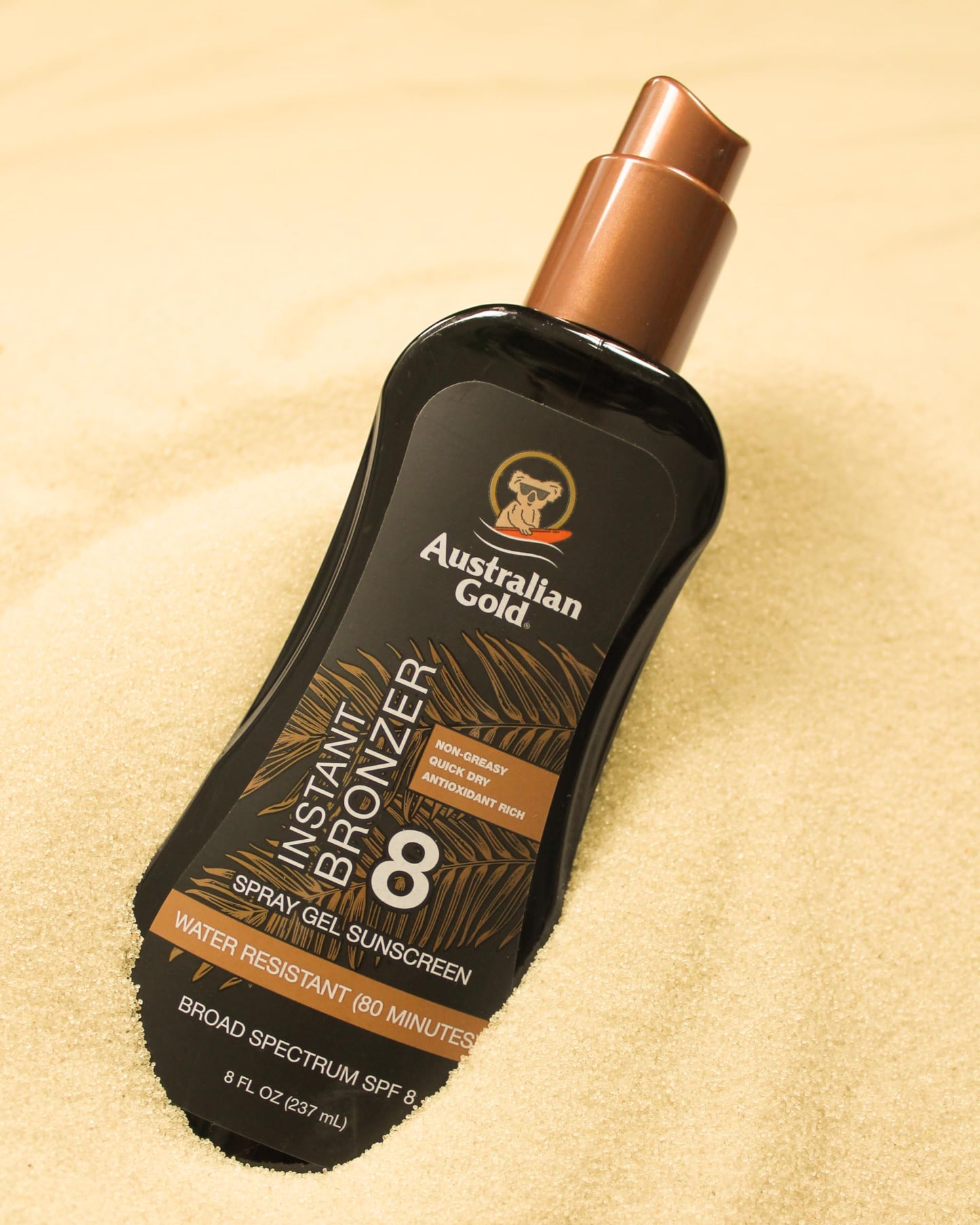 Australian Gold Spray Gel Sunscreen with Instant Bronzer SPF 8, 8 Ounce Beauty & Personal Care Australian Gold