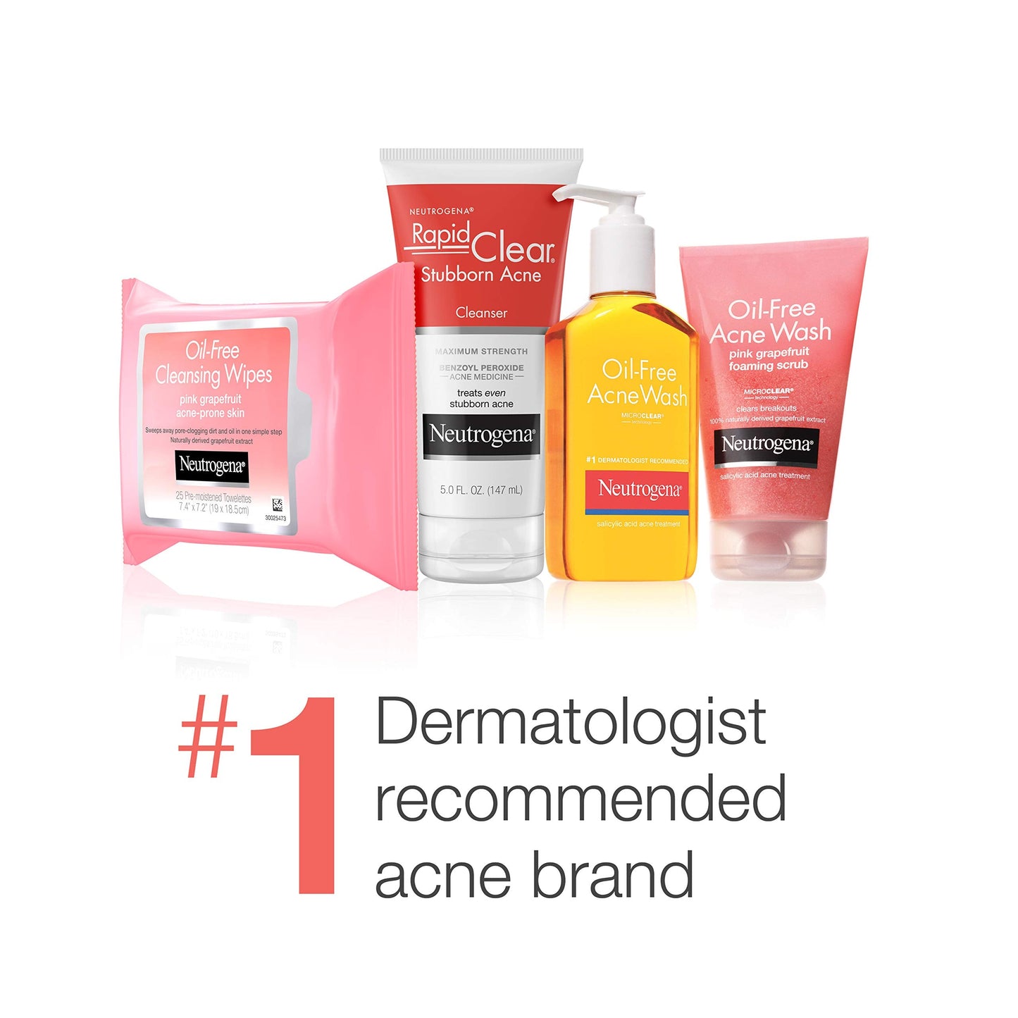 Neutrogena Oil-Free Acne Face Wash Cream Cleanser with 2% Salicylic Acid Acne Treatment, Non-Comedogenic & Gentle Daily Facial Cleanser for Acne-Prone Beauty & Personal Care Neutrogena