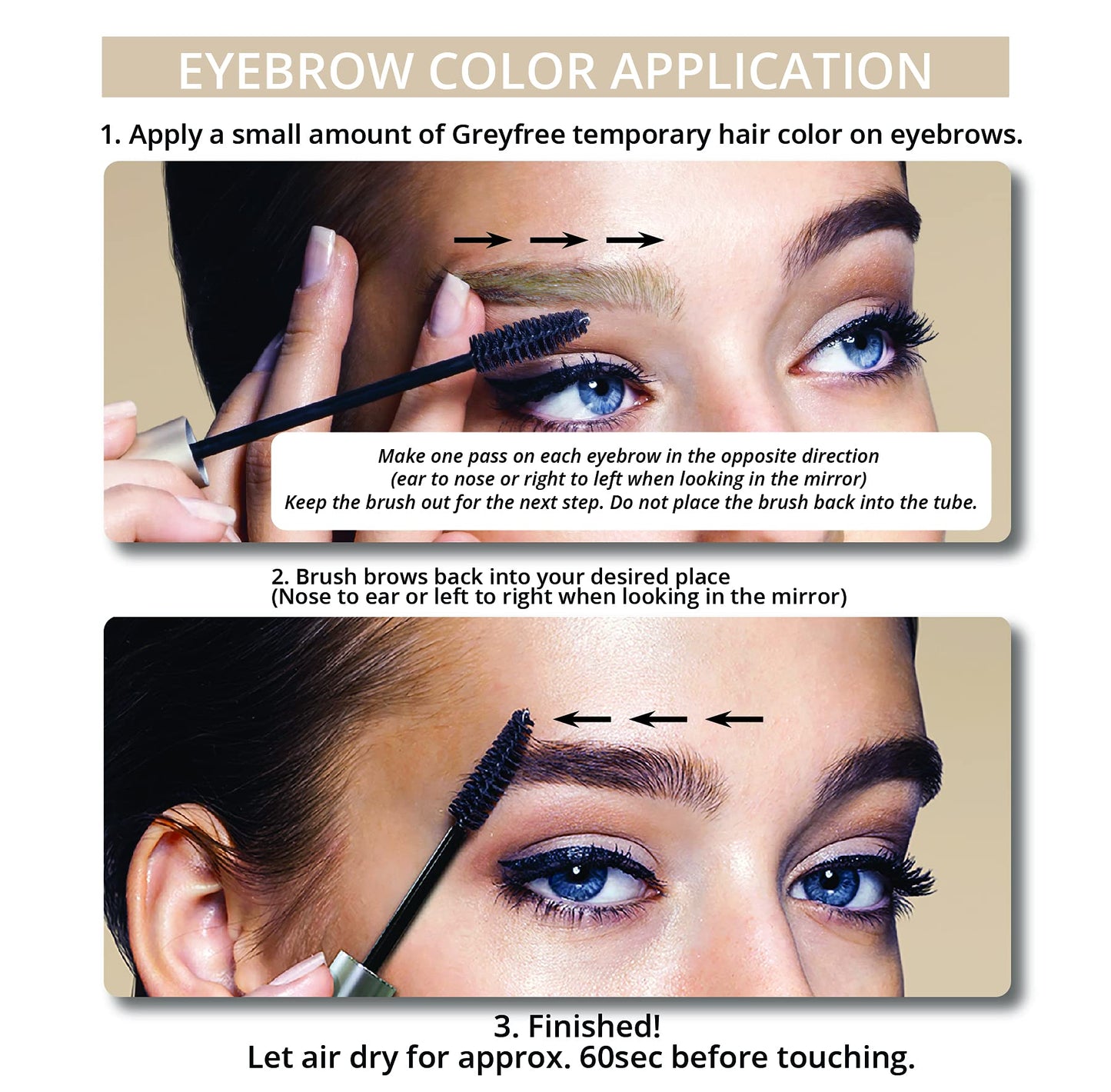 Greyfree Hair Mascara Root Touch-Up for Gray Hair | Precision Hairline Concealer for Brows & Beard | 2 Pack (DARK COPPER) Beauty & Personal Care Greyfree