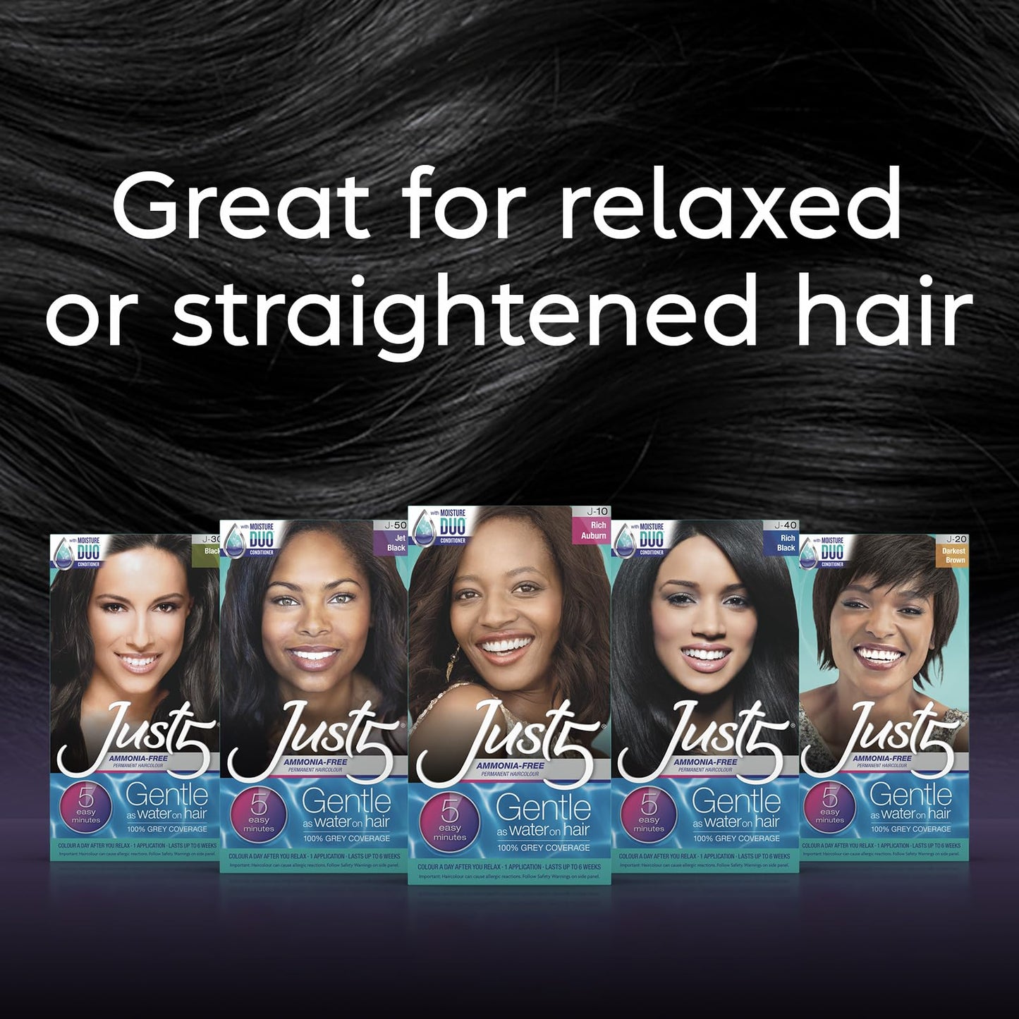 Just 5 Color Jet Black J-50 Ammonia Free Permanent (Pack of 2) Beauty & Personal Care Just 5