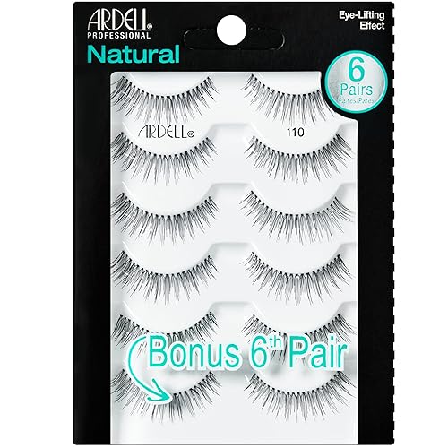 Ardell False Eyelashes Natural 110 Black, 1 pack (5 pairs per pack) Beauty & Personal Care Ardell