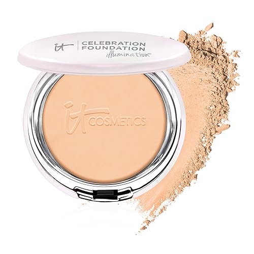IT Cosmetics Celebration Foundation Illumination - Anti-Aging, Full Coverage Foundation Powder - With Drops of Light Technology for Added Radiance Beauty & Personal Care IT Cosmetics