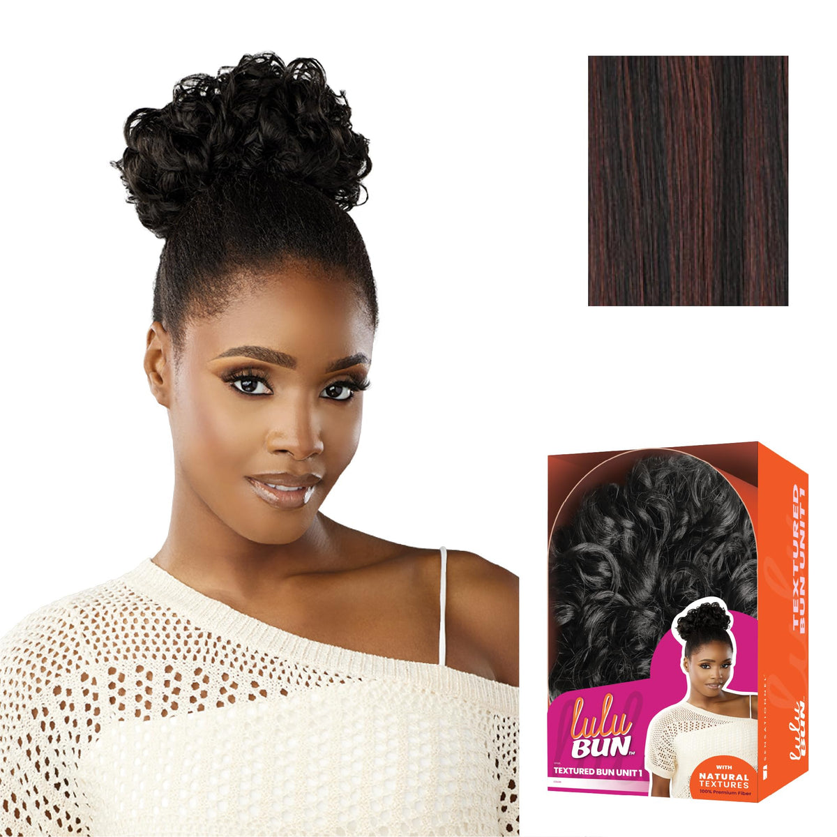 Sensationnel Lulu Bun Hair Extensions-Textured Bun Unit 1,F1B/33