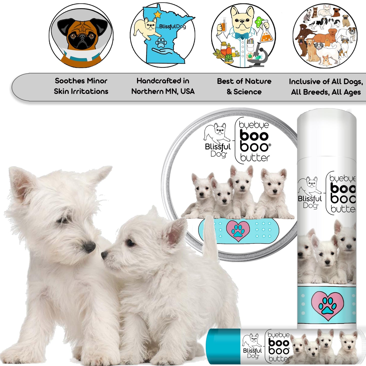 The Blissful Dog West Highland Terrier Boo Boo Butter, 1-Ounce Beauty and Personal Care The Blissful Dog
