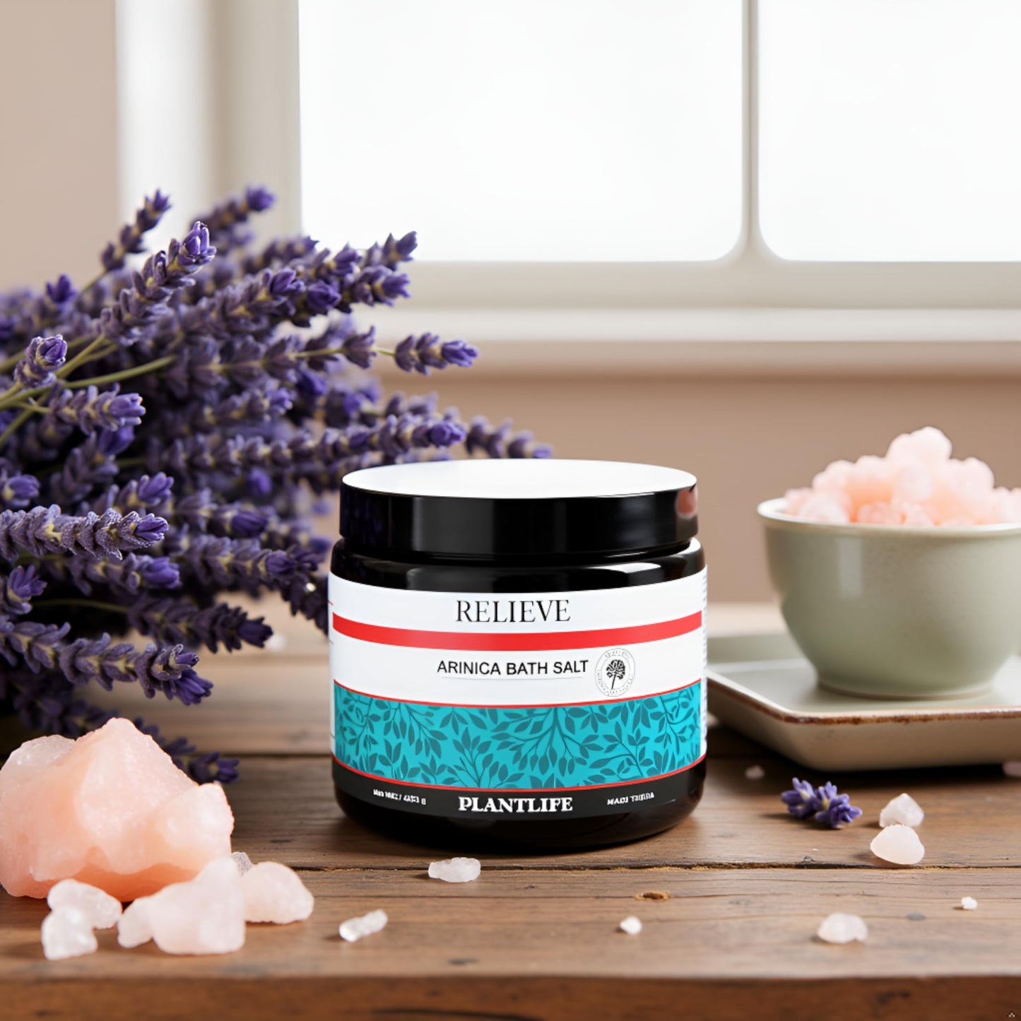Plantlife Arnica Relieve Mineral Bath Salts - Made with Arnica and 100% Pure Essential Oils - Relieve Products are a Homeopathic Solution for Everyday Beauty and Personal Care Plantlife