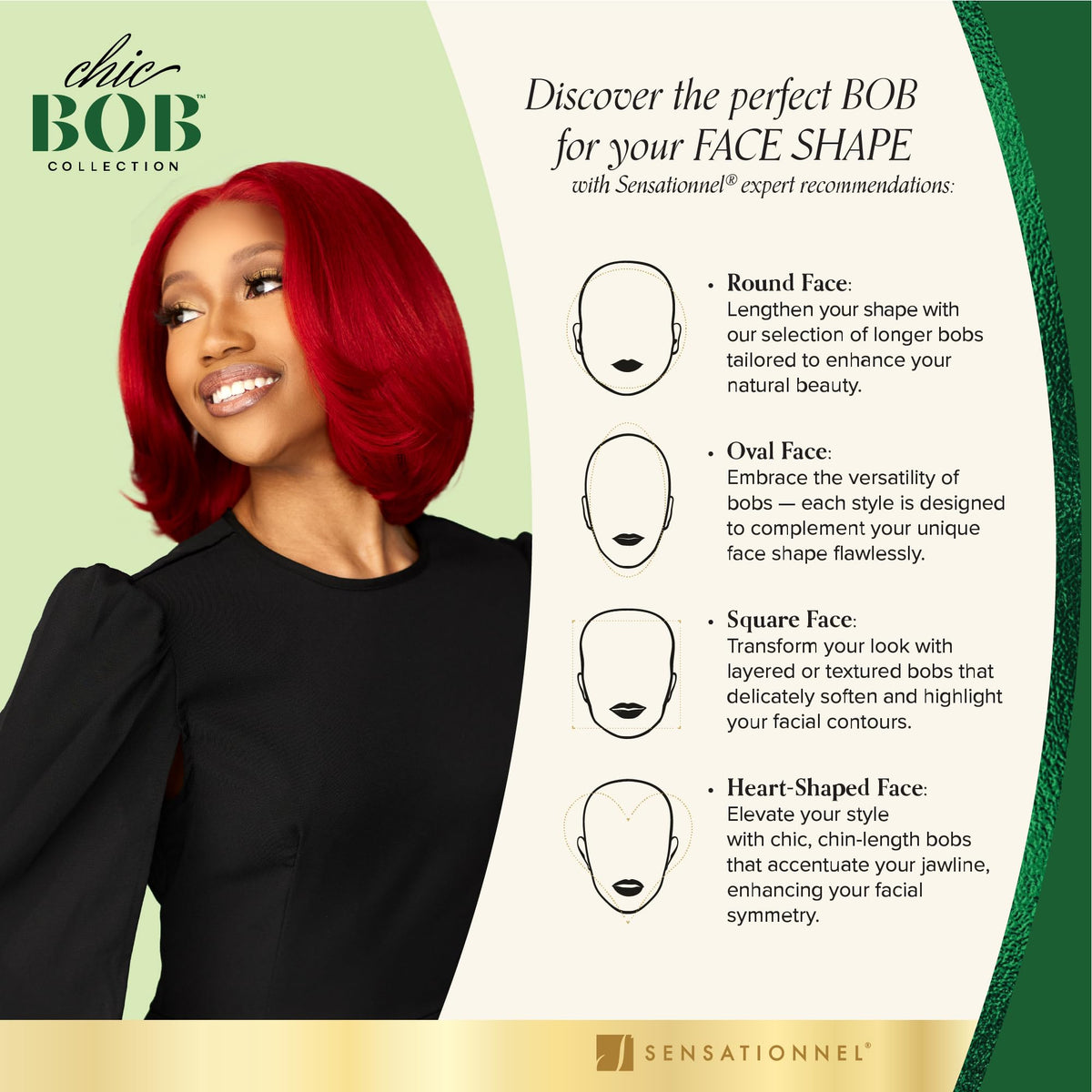Sensationnel Chicbob Lace Frontwig-Bob Unit 6, 1B OFFBLACK