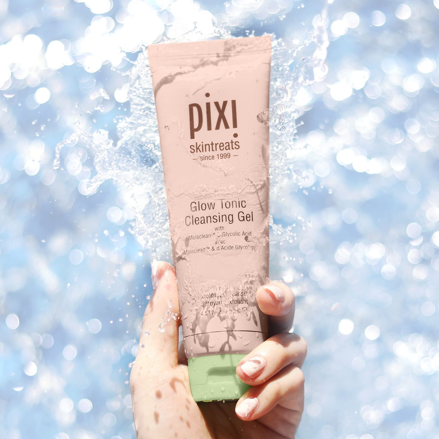 Pixi Glow Tonic Cleansing Gel | Glycolic Acid Facial Cleanser | Gently Exfoliates, Tones & Energizes Skin | With Ginseng, Aloe & Horse Chestnut | 4.57 Beauty & Personal Care Pixi