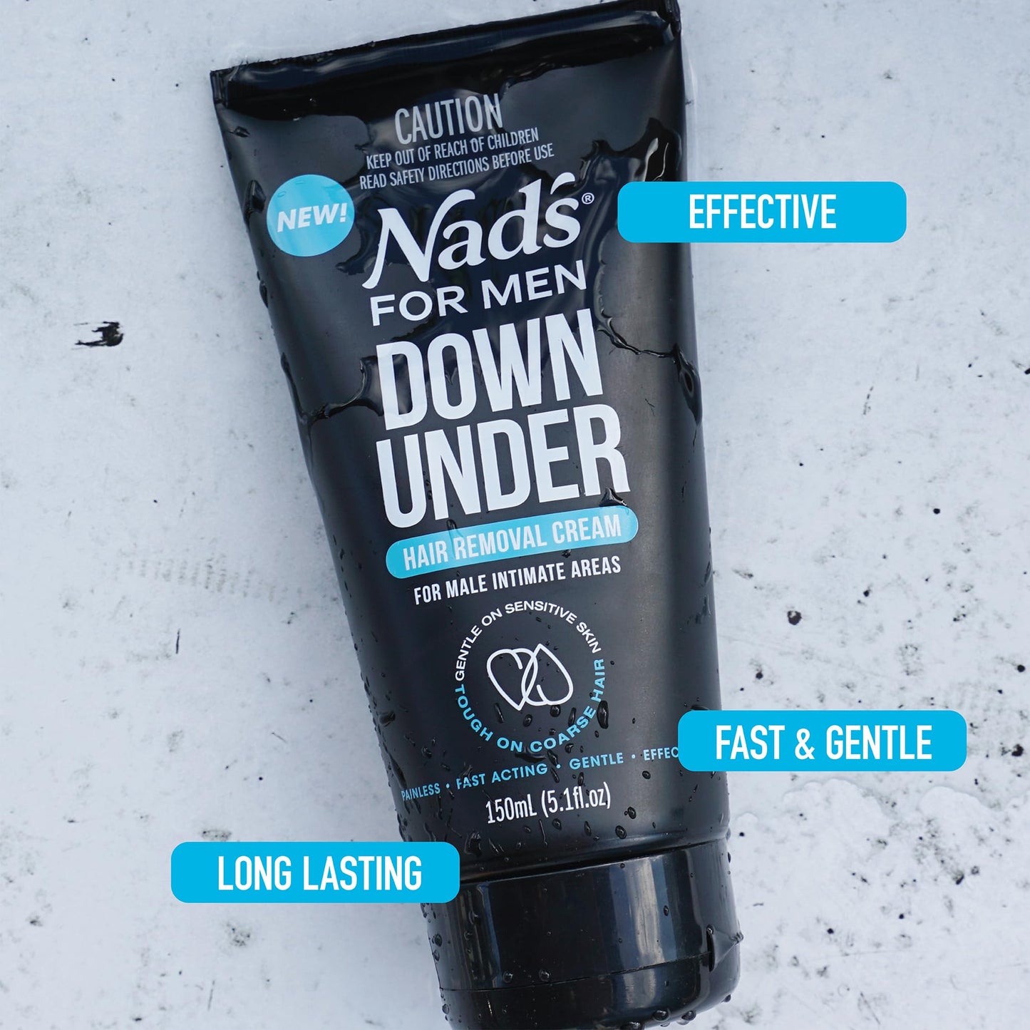 Nad's For Men Down Under Hair Removal Cream - Gentle Depilatory for Body, for Intimate areas, painless, soothing and suitable for all Skin and Hair Beauty & Personal Care Nad's For Men