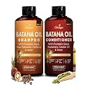 Batana Oil Shampoo & Conditioner Bundle (Okaga Shower Set) with Aloe Vera Leaf Juice, Saw Palmetto, Caffeine, Biotin, Jojoba, Pumpkin Seed, Castor Beauty & Personal Care Okaga