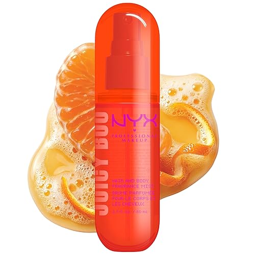 NYX PROFESSIONAL MAKEUP Fat Oil Fragrance Mist Perfume in Juicy Boo, Citrus Scented Long Lasting Hair & Body Spray, Mango & Musk Notes, Vegan Beauty & Personal Care NYX PROFESSIONAL MAKEUP