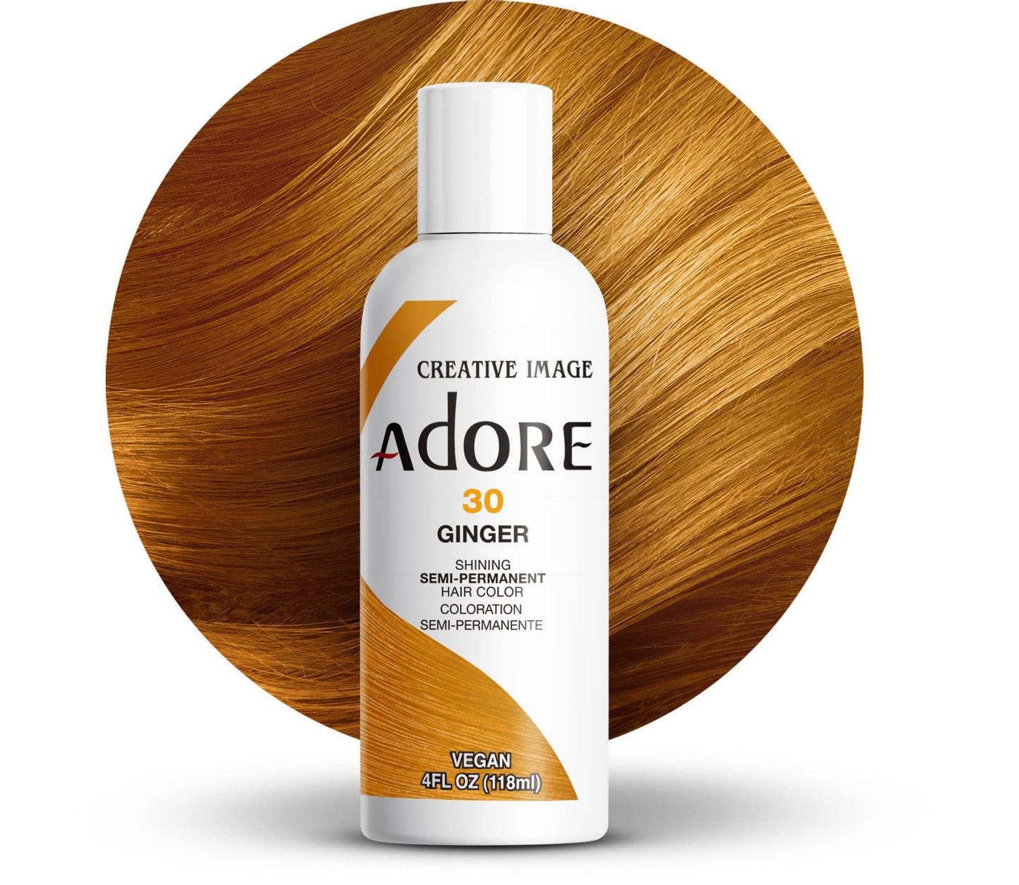 Adore Semi-Permanent Haircolor #030 Ginger 4 Ounce (118ml) (3 Pack) Beauty & Personal Care Adore