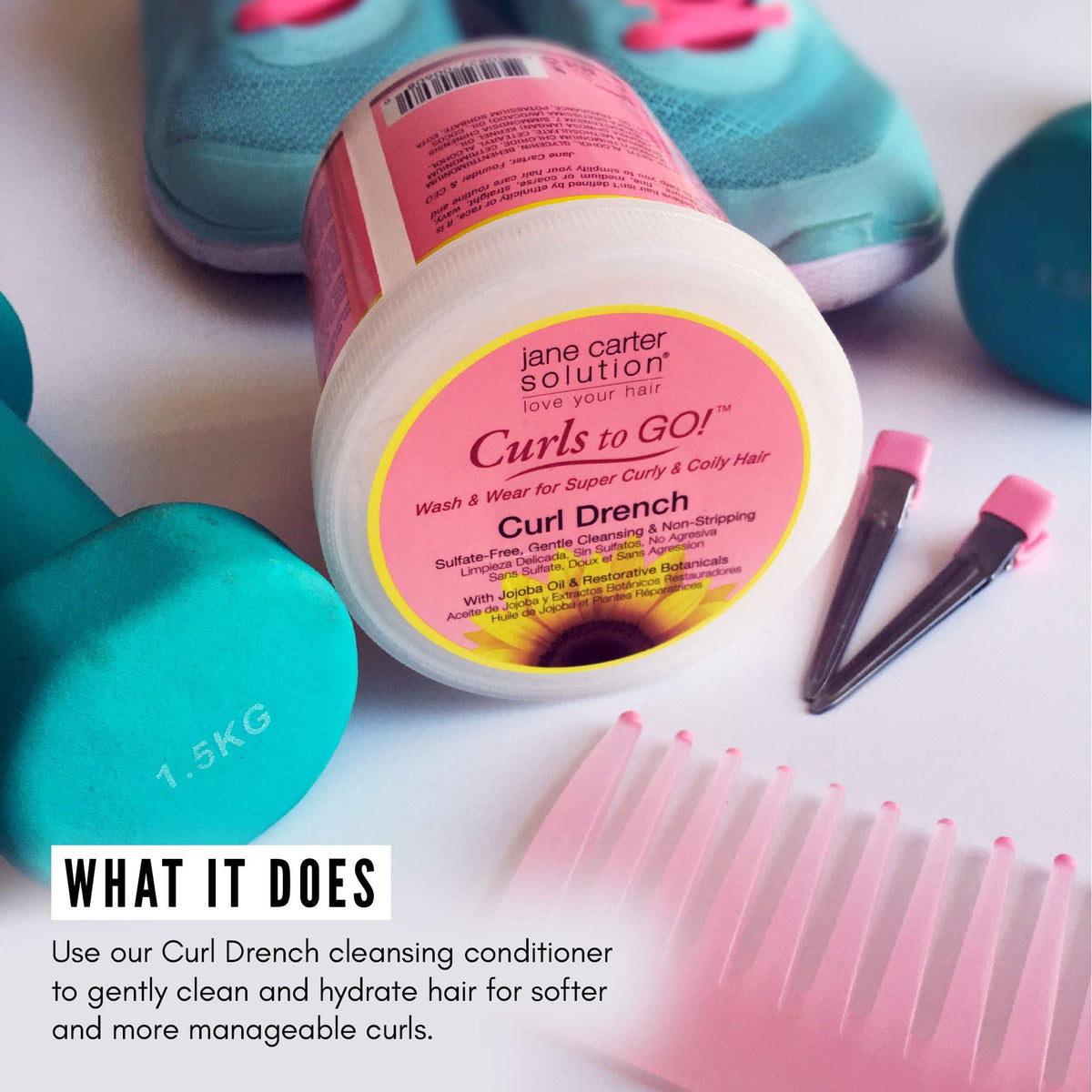Jane Carter Solution Curl Drench Cleansing Co-Wash (16oz) - Hydrating, Nourishing, Reduce Frizz Beauty & Personal Care Jane Carter Solution